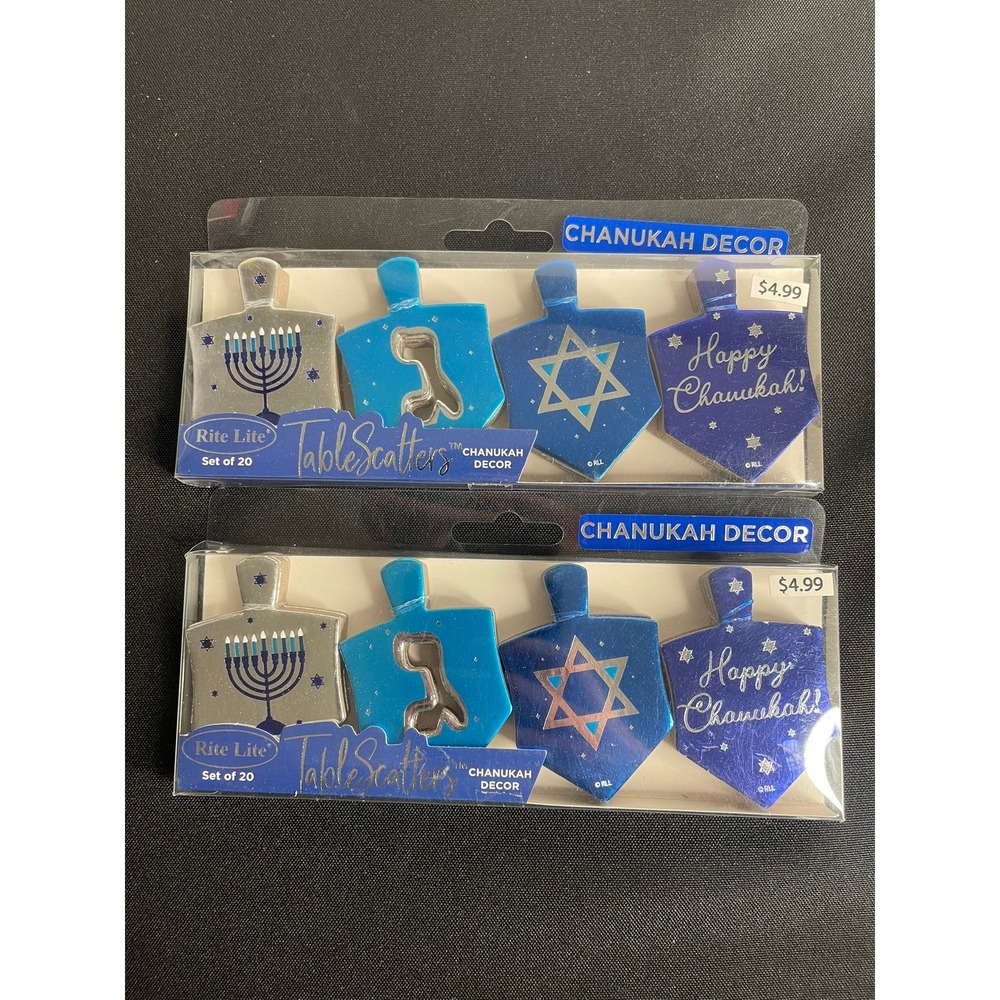 Rite Lite TableScatters Chanukah Decor Dreidel Set of 20 for Table Decoration